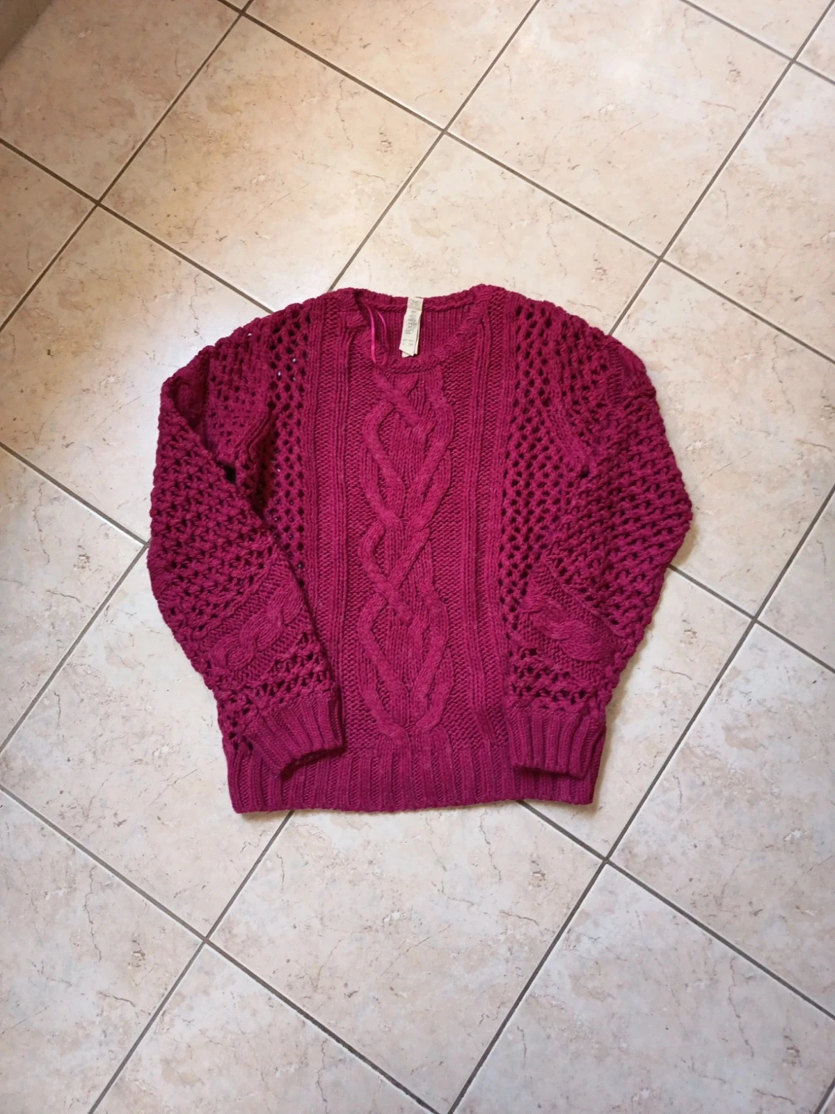 Gros pull framboise